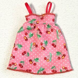 4/$20 Barbie Sun Dress Pink /Red Halter Dress with Polka Dots and Cherry Print